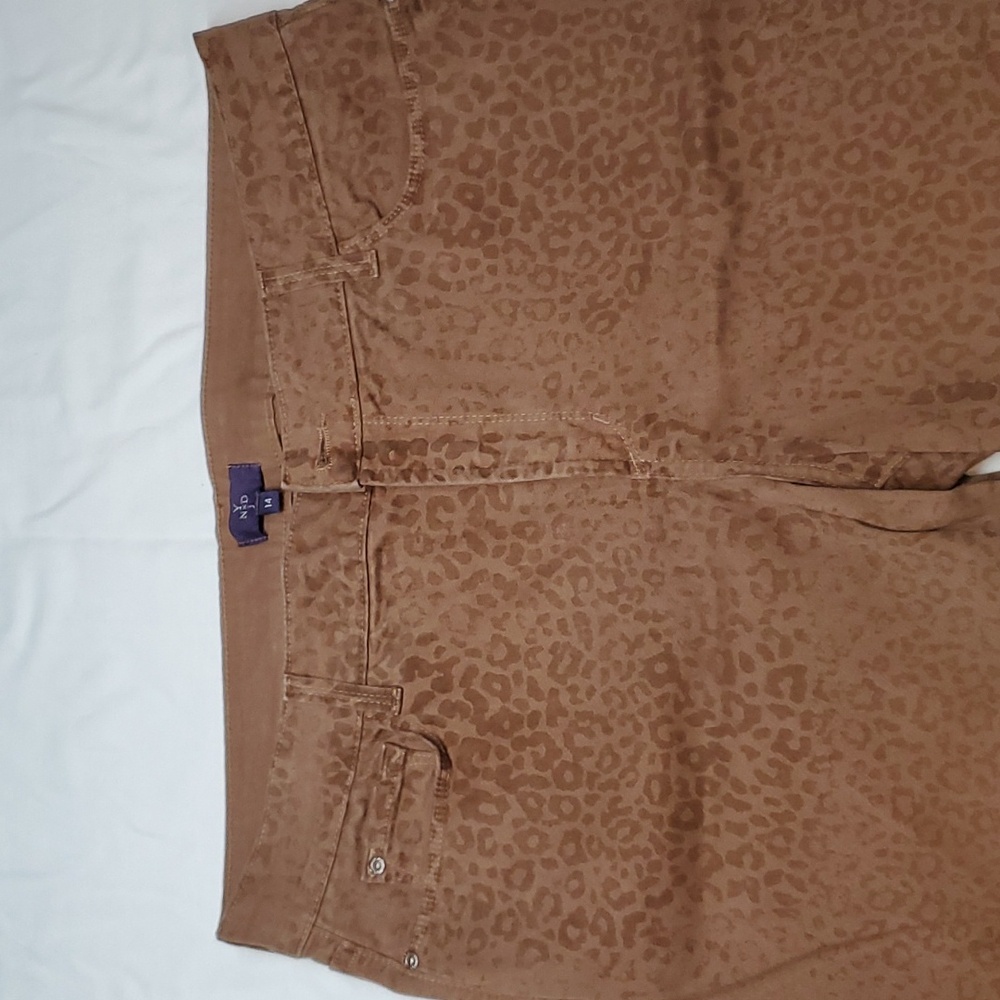 NYDJ size 14 skinny jeans leopard print